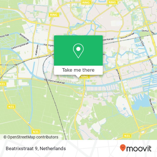Beatrixstraat 9, 8931 DT Leeuwarden map
