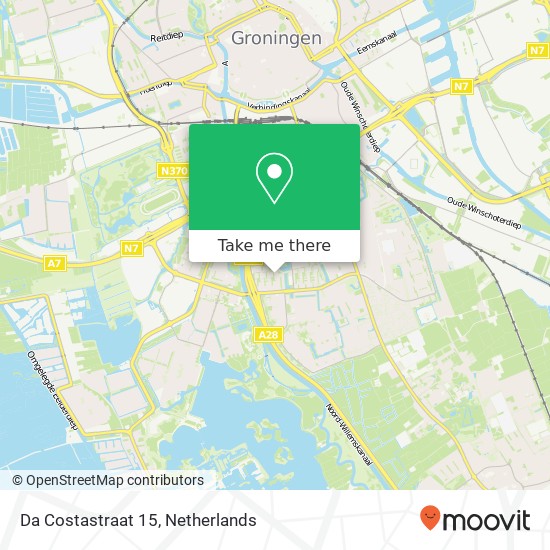 Da Costastraat 15, 9721 RA Groningen Karte