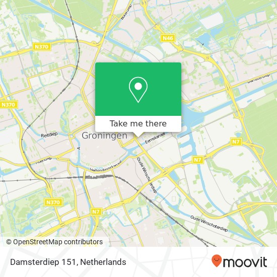 Damsterdiep 151, 9713 EB Groningen Karte