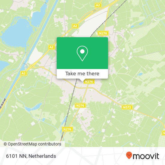 6101 NN, 6101 NN Echt, Nederland map
