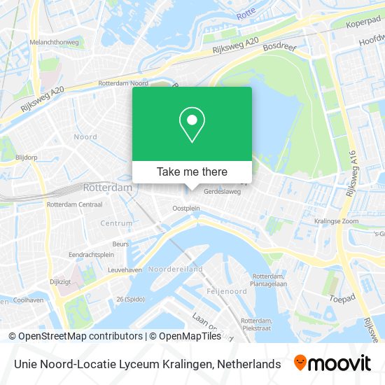 Unie Noord-Locatie Lyceum Kralingen map