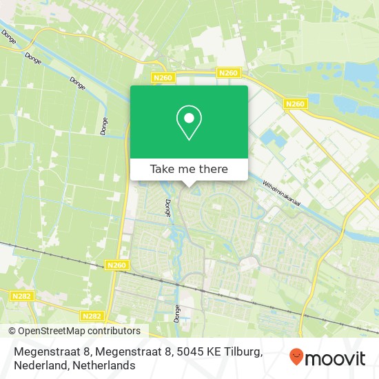 Megenstraat 8, Megenstraat 8, 5045 KE Tilburg, Nederland map