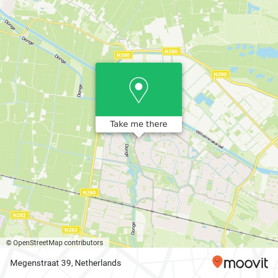 Megenstraat 39, Megenstraat 39, 5045 KE Tilburg, Nederland Karte