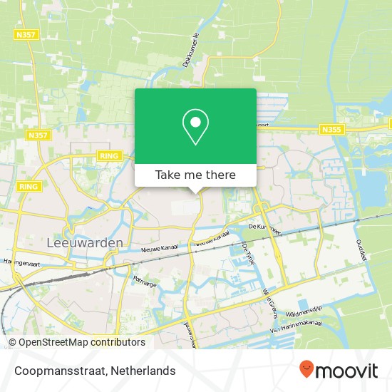 Coopmansstraat, 8921 SB Leeuwarden map