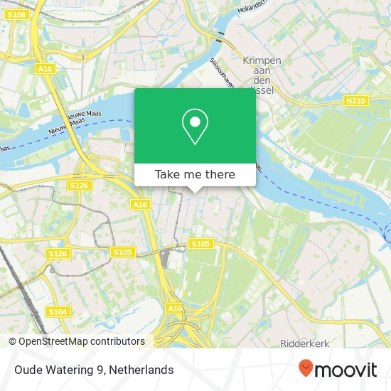 Oude Watering 9, 3077 XN Rotterdam map