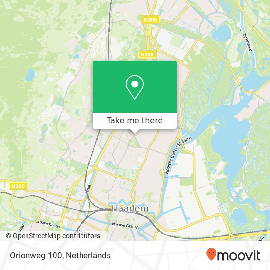 Orionweg 100, 2024 TG Haarlem map