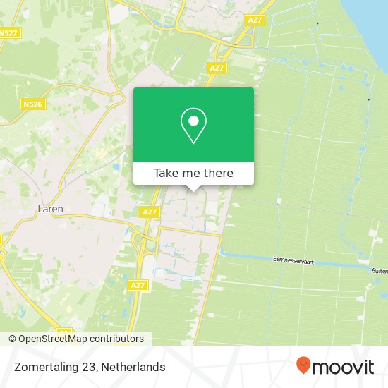 Zomertaling 23, 3755 GM Eemnes map