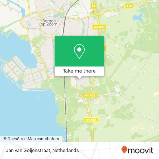 Jan van Goijenstraat, 4625 BE Bergen op Zoom Karte
