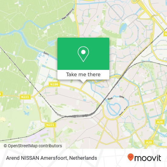 Arend NISSAN Amersfoort, Nijverheidsweg-Noord 54 map