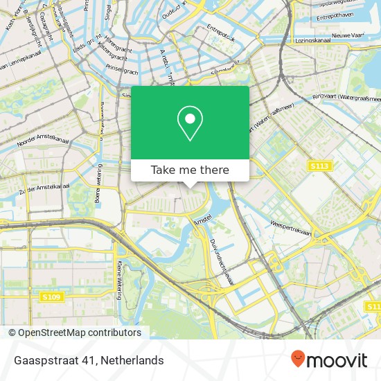 Gaaspstraat 41, Gaaspstraat 41, 1079 VD Amsterdam, Nederland Karte