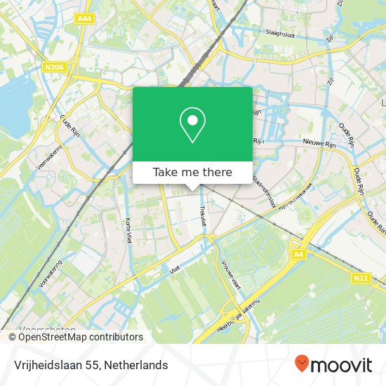Vrijheidslaan 55, Vrijheidslaan 55, 2321 JR Leiden, Nederland Karte