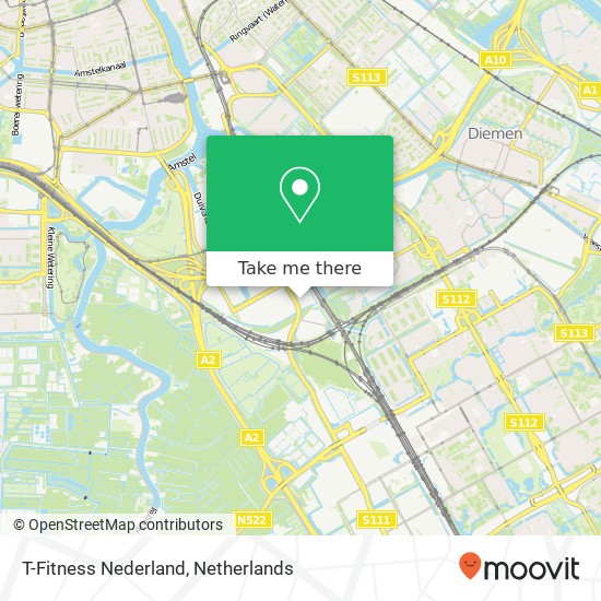 T-Fitness Nederland, Ellermanstraat map