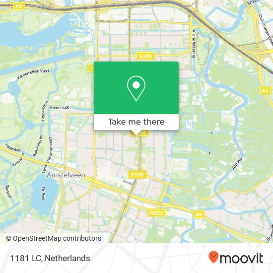 1181 LC, 1181 LC Amstelveen, Nederland Karte