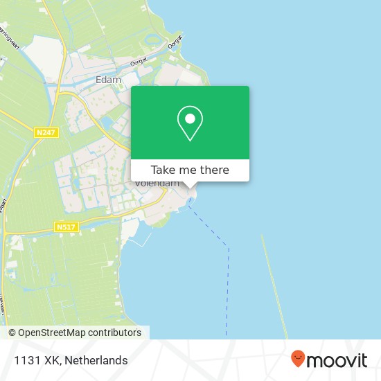 1131 XK, 1131 XK Volendam, Nederland map