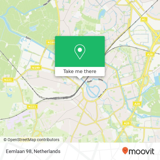 Eemlaan 98, Eemlaan 98, 3812 ED Amersfoort, Nederland Karte
