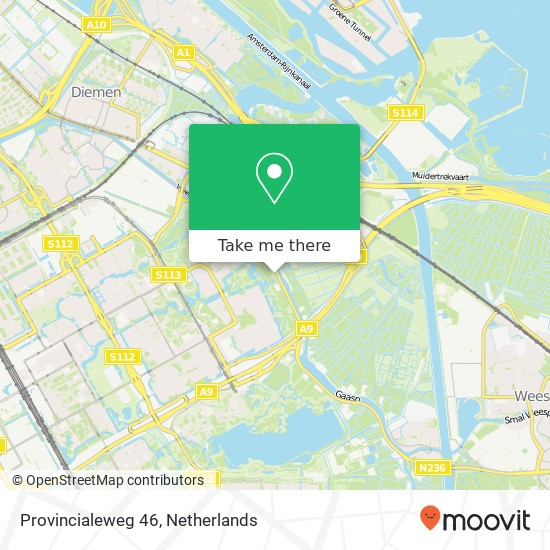 Provincialeweg 46, 1103 SB Amsterdam map