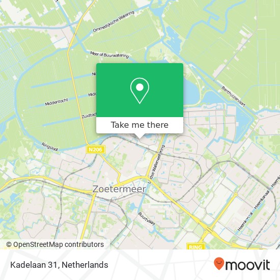 Kadelaan 31, 2725 BB Zoetermeer Karte