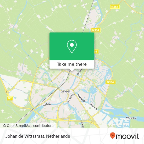 Johan de Wittstraat, 8603 Sneek map