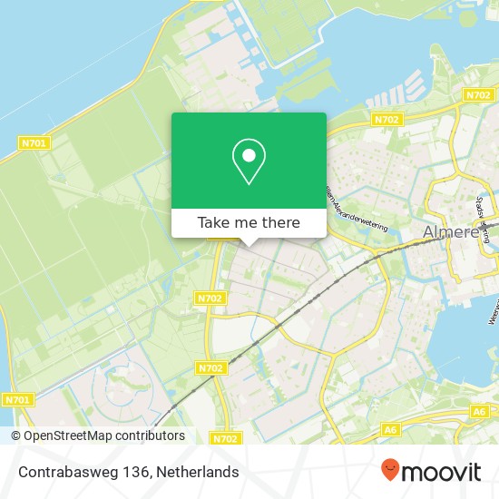 Contrabasweg 136, 1312 WR Almere-Stad map