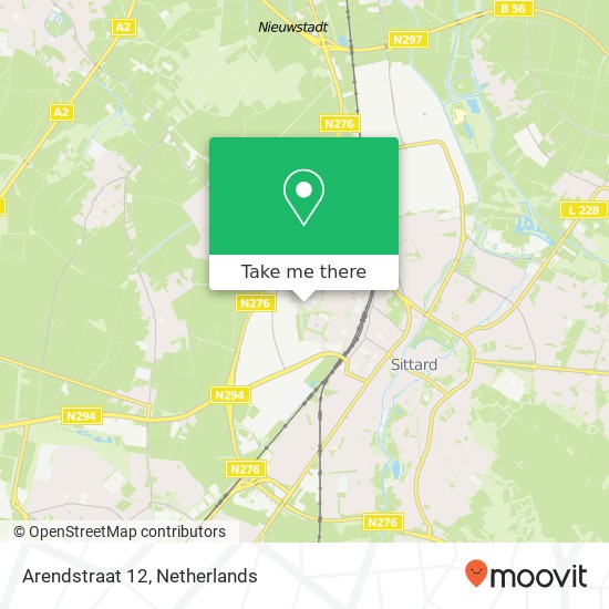 Arendstraat 12, Arendstraat 12, 6135 KT Sittard, Nederland map