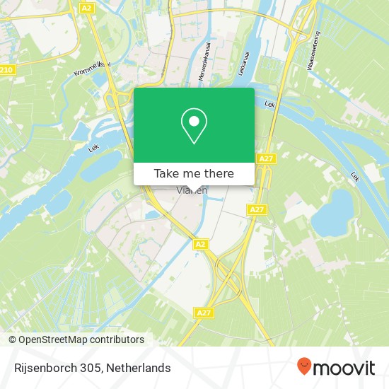 Rijsenborch 305, 4132 HV Vianen Karte