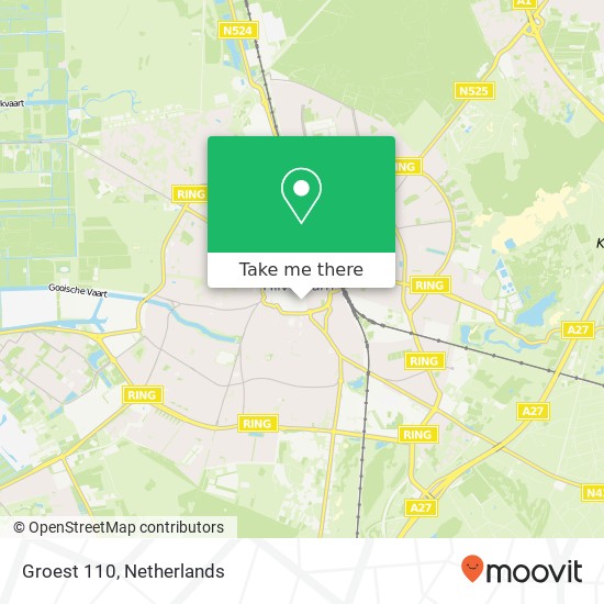 Groest 110, Groest 110, 1211 EE Hilversum, Nederland Karte