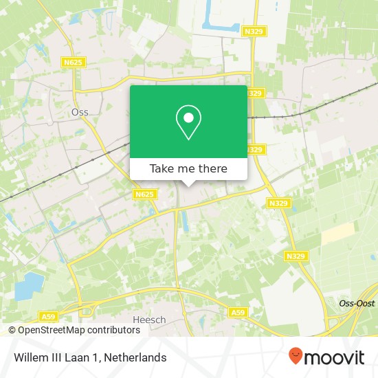 Willem III Laan 1, 5342 GL Oss Karte
