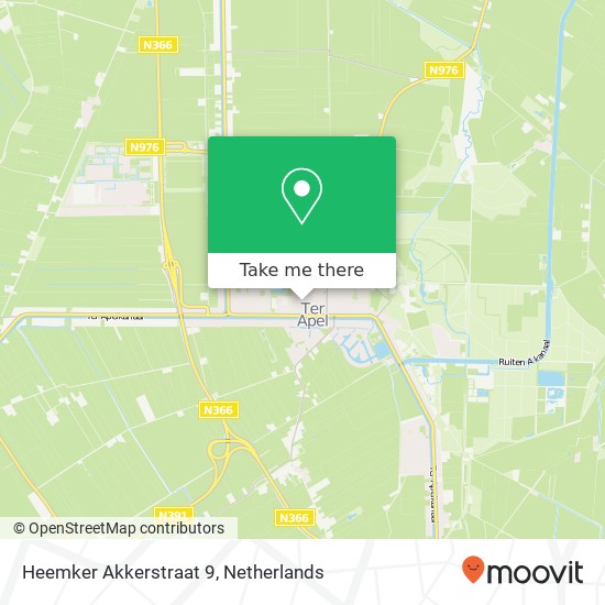 Heemker Akkerstraat 9, 9561 KD Ter Apel map