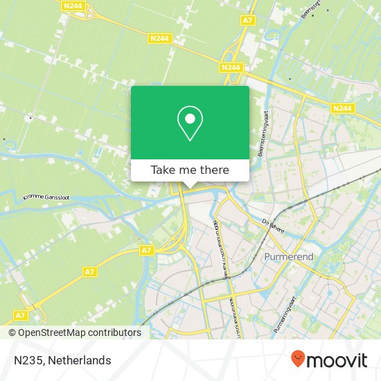 N235, 1461 Zuidoostbeemster map