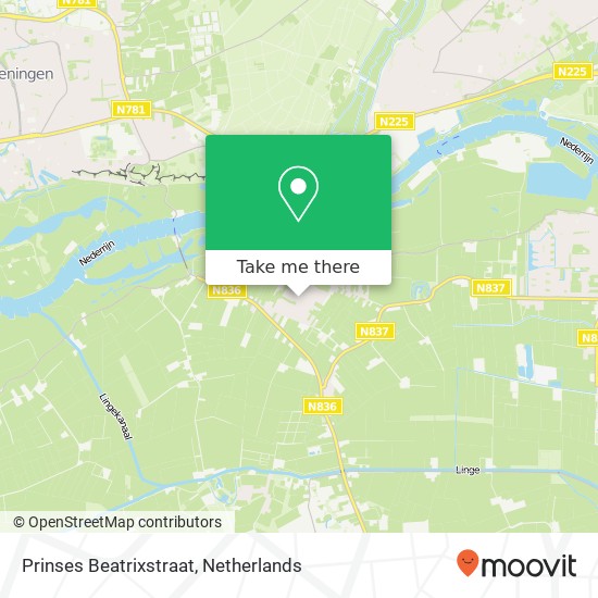 Prinses Beatrixstraat, 6668 Randwijk map