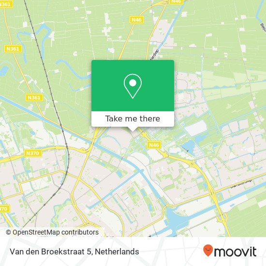 Van den Broekstraat 5, 9731 LW Groningen map