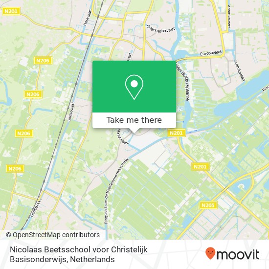 Nicolaas Beetsschool voor Christelijk Basisonderwijs, Sportparklaan 1 map