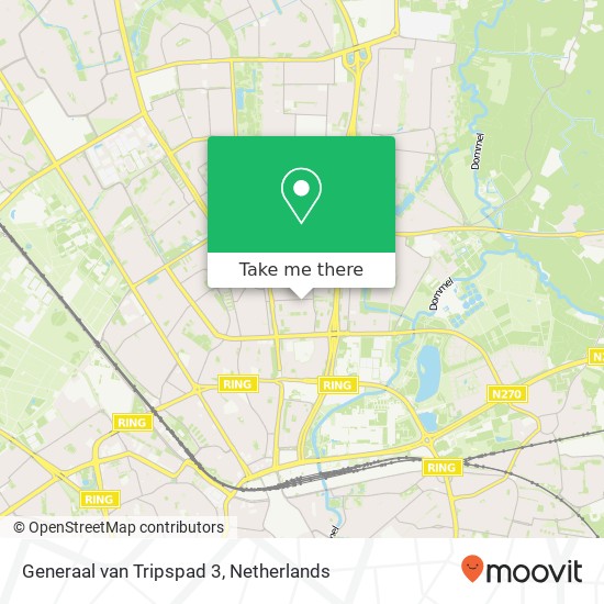 Generaal van Tripspad 3, 5623 KE Eindhoven map