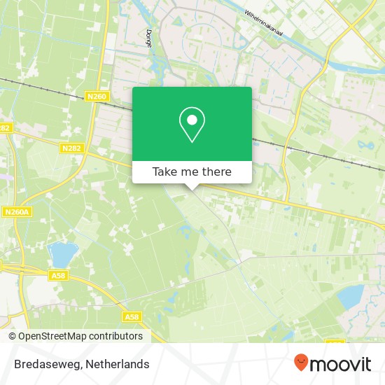 Bredaseweg, 5036 Tilburg map