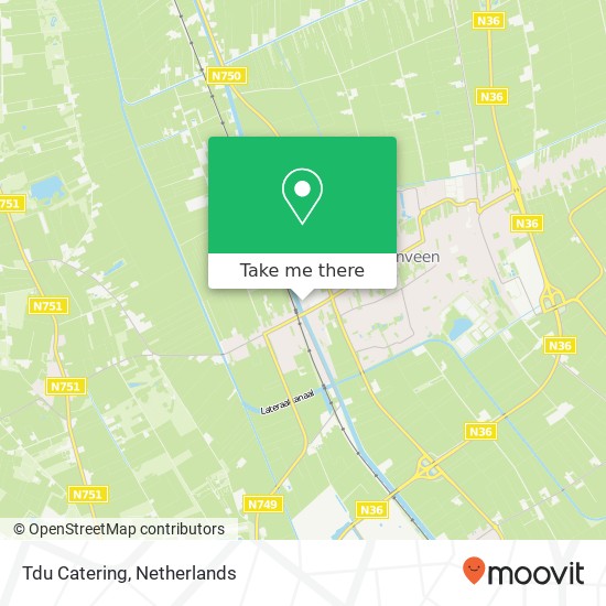 Tdu Catering, Kanaalweg Noord 11 map