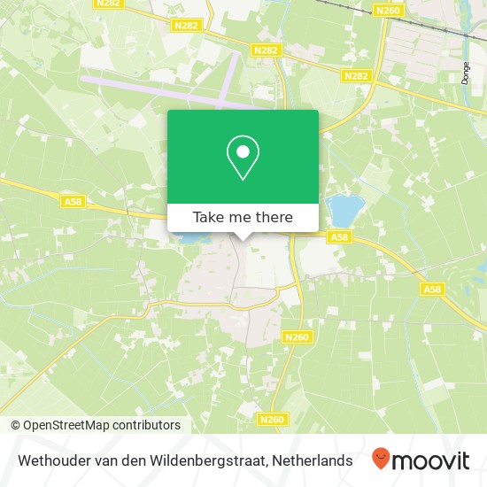 Wethouder van den Wildenbergstraat, 5126 TH Gilze map