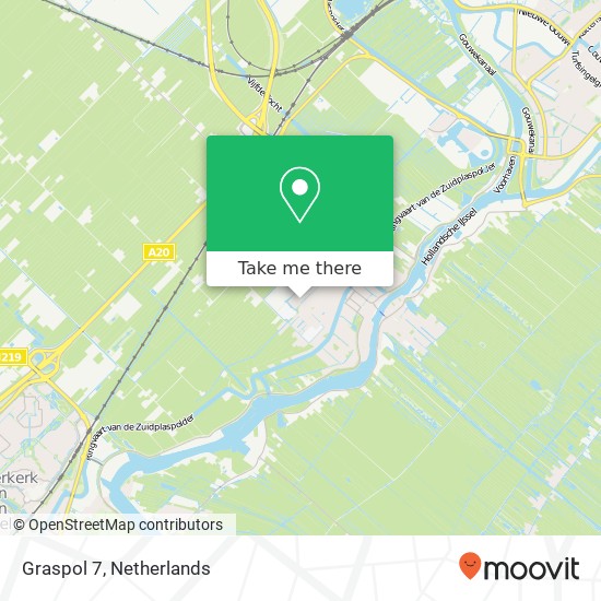 Graspol 7, 2841 RN Moordrecht map