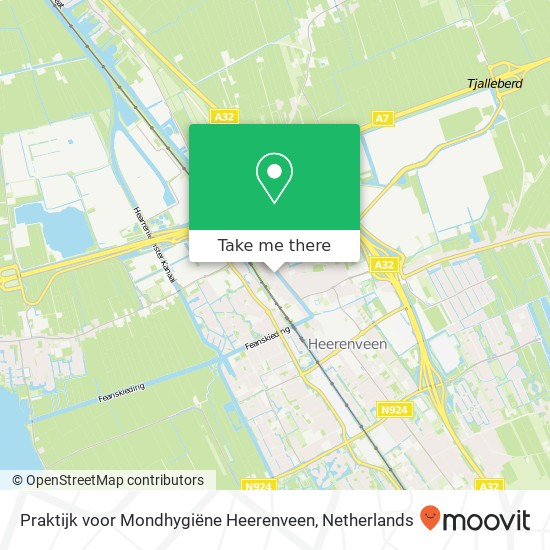 Praktijk voor Mondhygiëne Heerenveen, Herenwal 121 map