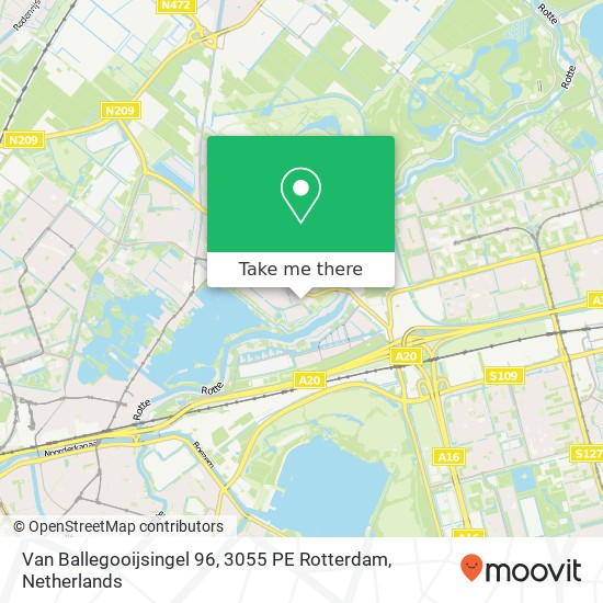 Van Ballegooijsingel 96, 3055 PE Rotterdam map