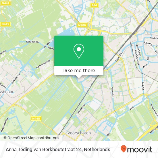 Anna Teding van Berkhoutstraat 24, 2331 NR Leiden Karte