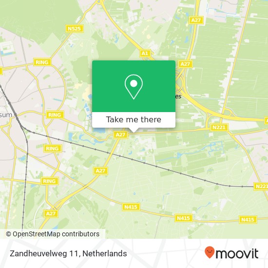 Zandheuvelweg 11, 3744 NA Baarn map