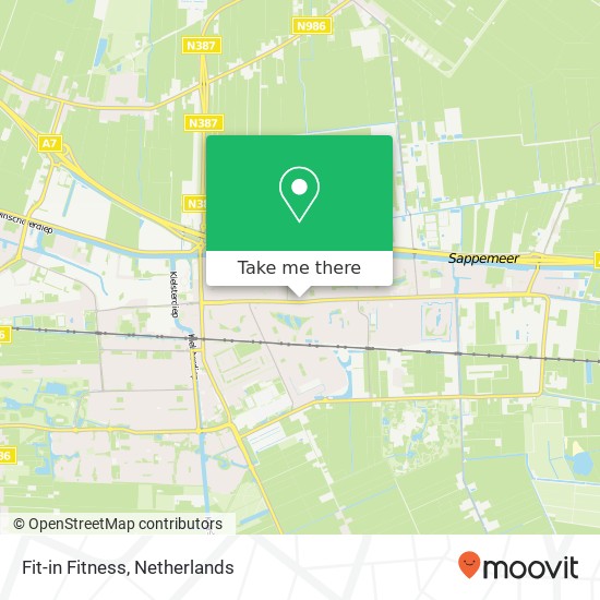 Fit-in Fitness, Hoofdstraat 231 Karte