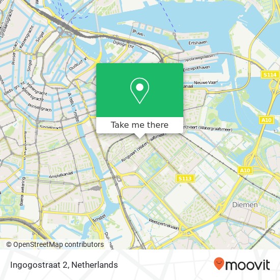 Ingogostraat 2, 1092 HZ Amsterdam map