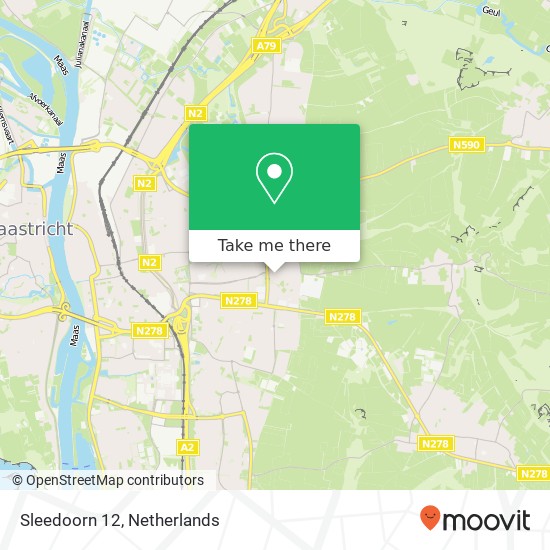 Sleedoorn 12, 6226 WJ Maastricht map