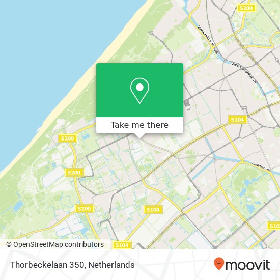 Thorbeckelaan 350, Thorbeckelaan 350, 2564 BZ Den Haag, Nederland Karte