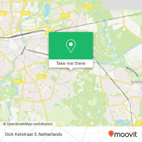 Dick Ketstraat 5, 5645 LB Eindhoven Karte