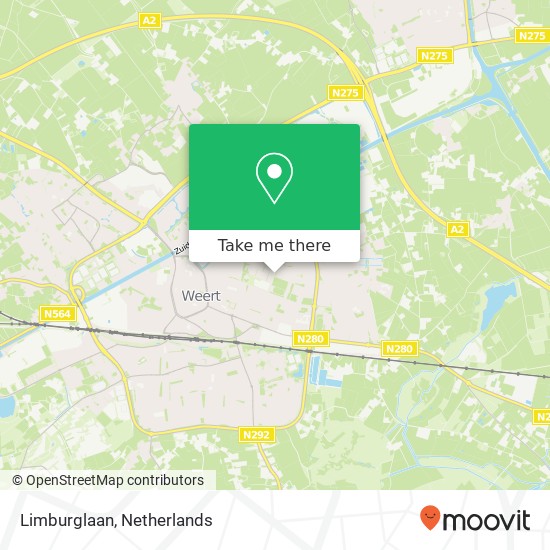 Limburglaan, 6004 XA Weert Karte