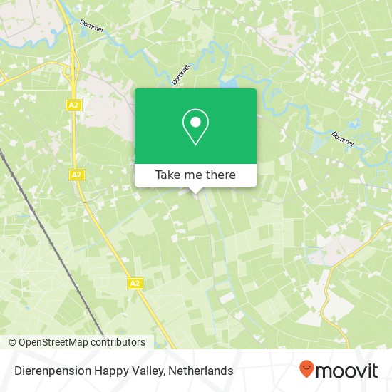 Dierenpension Happy Valley, Vleutstraat 18 map