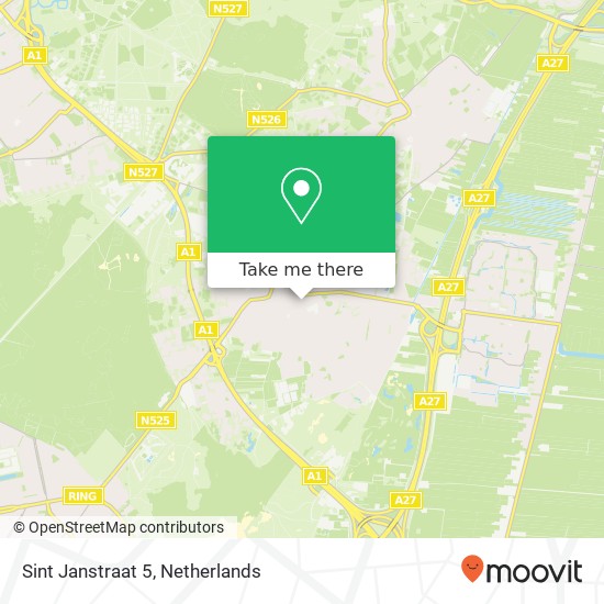 Sint Janstraat 5, 1251 KX Laren map