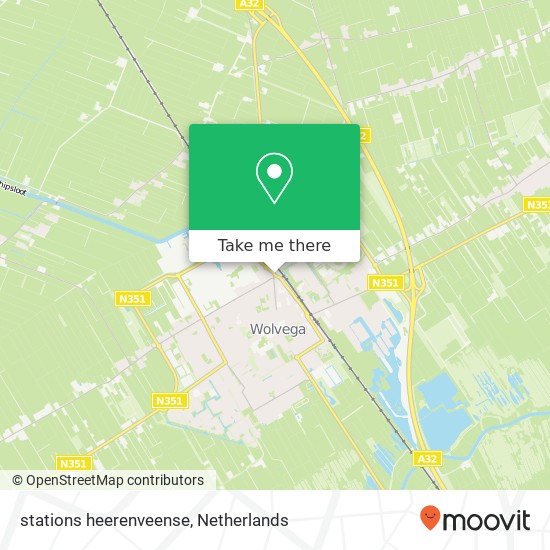 stations heerenveense, 8471 BD Wolvega Karte